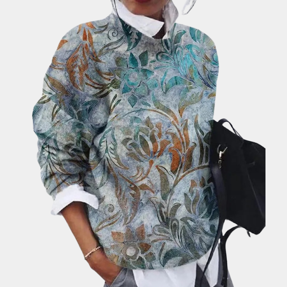 Yvette Women's Printed Sweater - full-length view