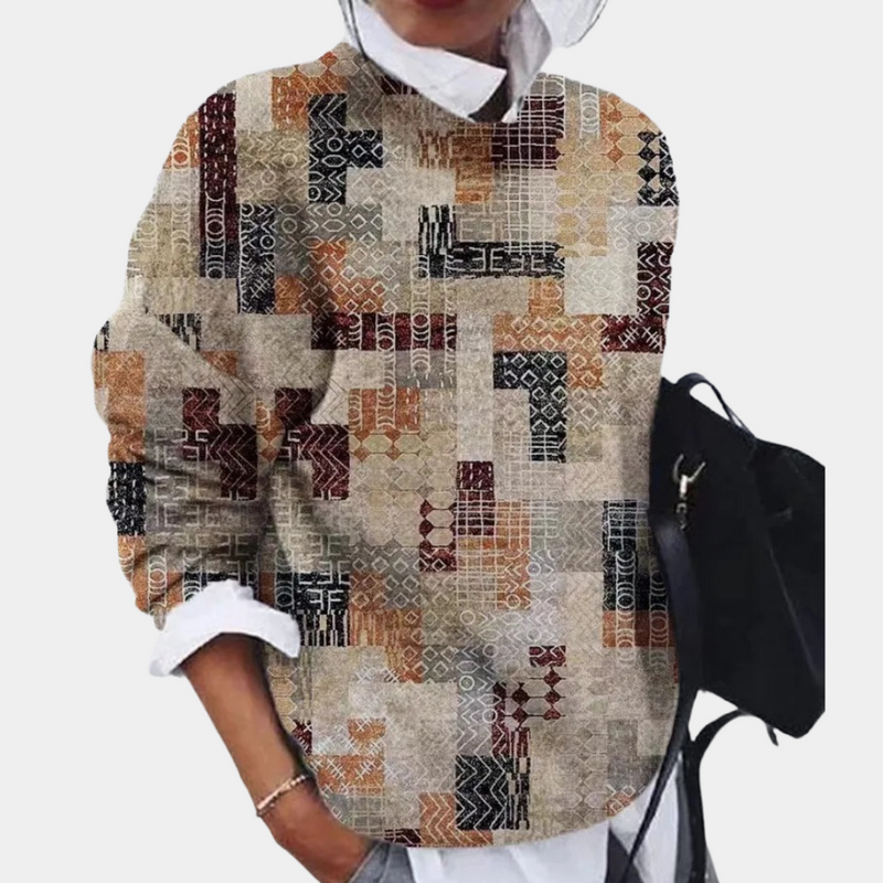 Yvette Women's Printed Sweater | Crewneck