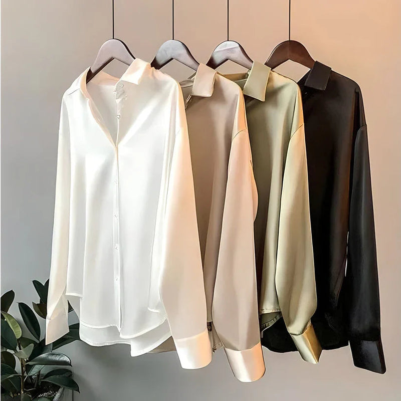 Tilda Women's Asymmetric Blouse - full-length view