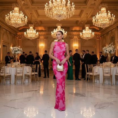 Ziona Women's Maxi Dress | Floral Print, Elegant Fit