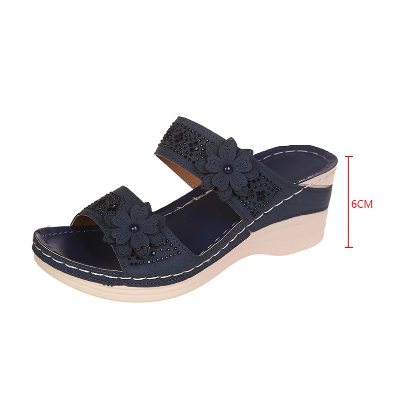 Xanthe Women's Floral Sandals - close-up detail