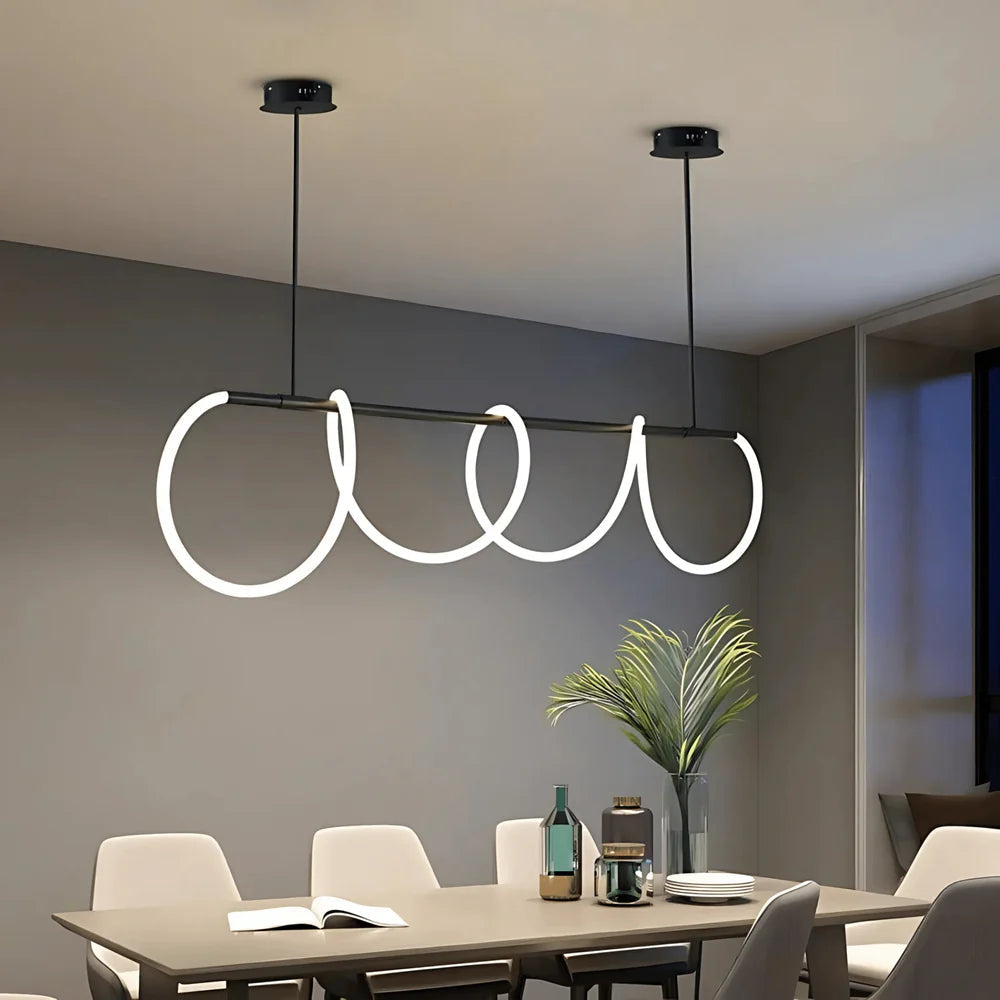 FreyaGlow | Elegant Modern Black Chandelier Light for Dining Room 9