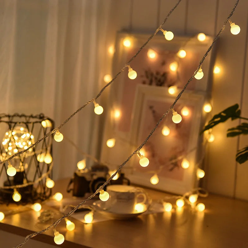 Quarry LED String Lights - flat lay