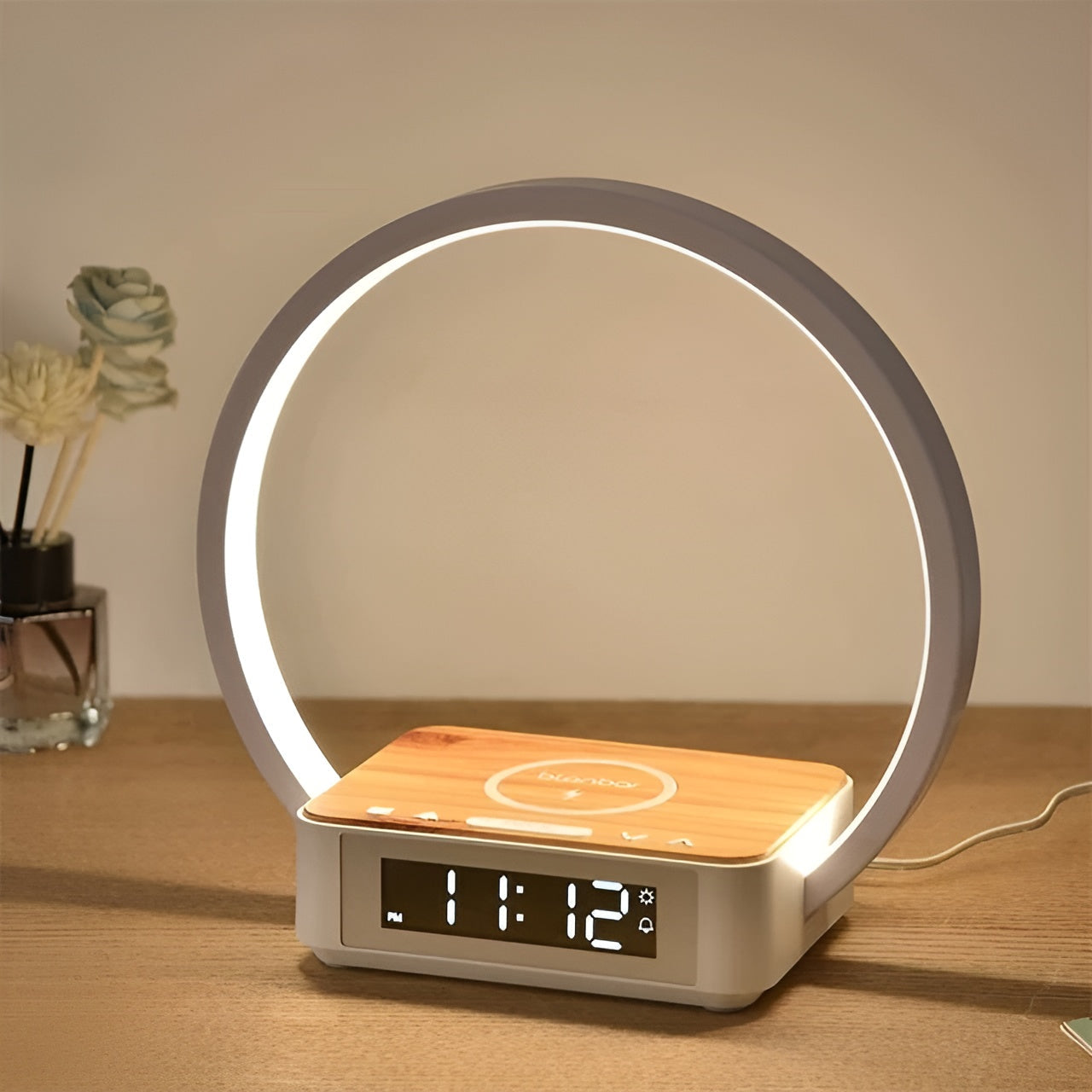 Birch LED Table Lamp - front view