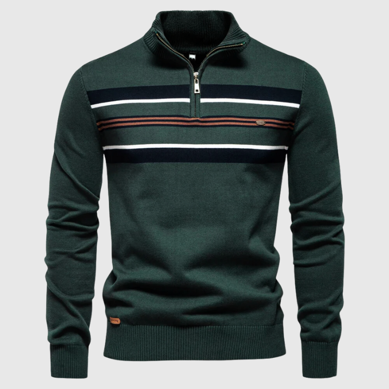 Vance Men's Striped Sweater - front view