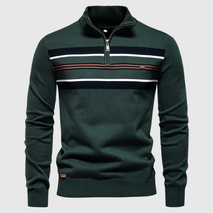 Vance Men's Striped Sweater - front view