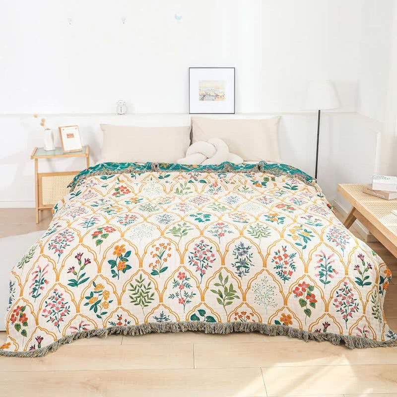Kestrel Garden Reverie Cotton Blanket | Cotton, Year-Round