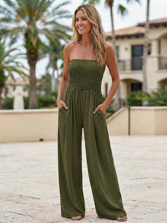 Genevieve Women's Wide Leg Jumpsuit - styled view