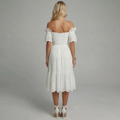 Jolie Women's Midi Dress - fabric and finish detail