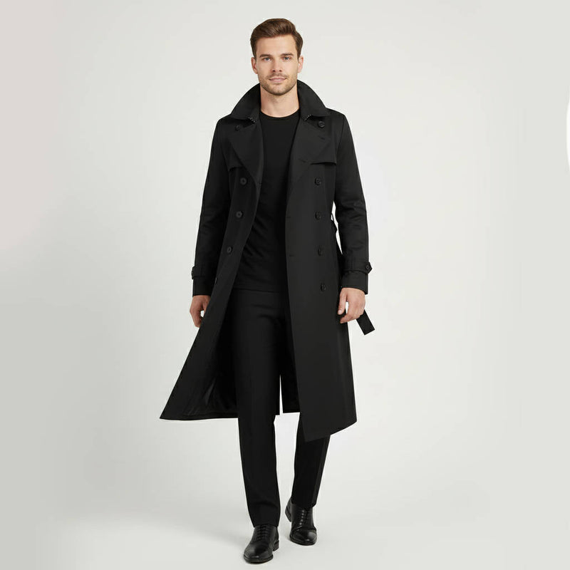 Casper Men's Trench Coat | Waterproof, Double Breasted