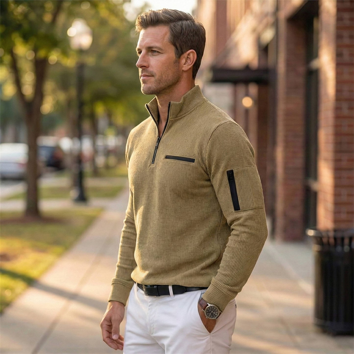 Zane Men's Sweater - styled view