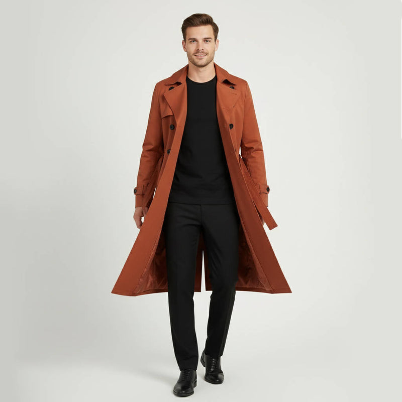 Casper Men's Trench Coat - flat lay