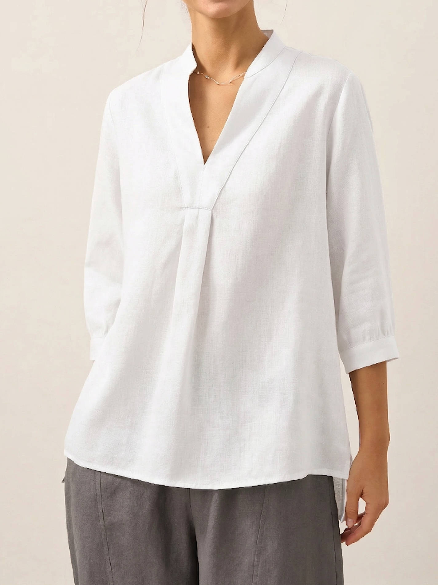 Tallulah Women's Linen Dress - shown in use