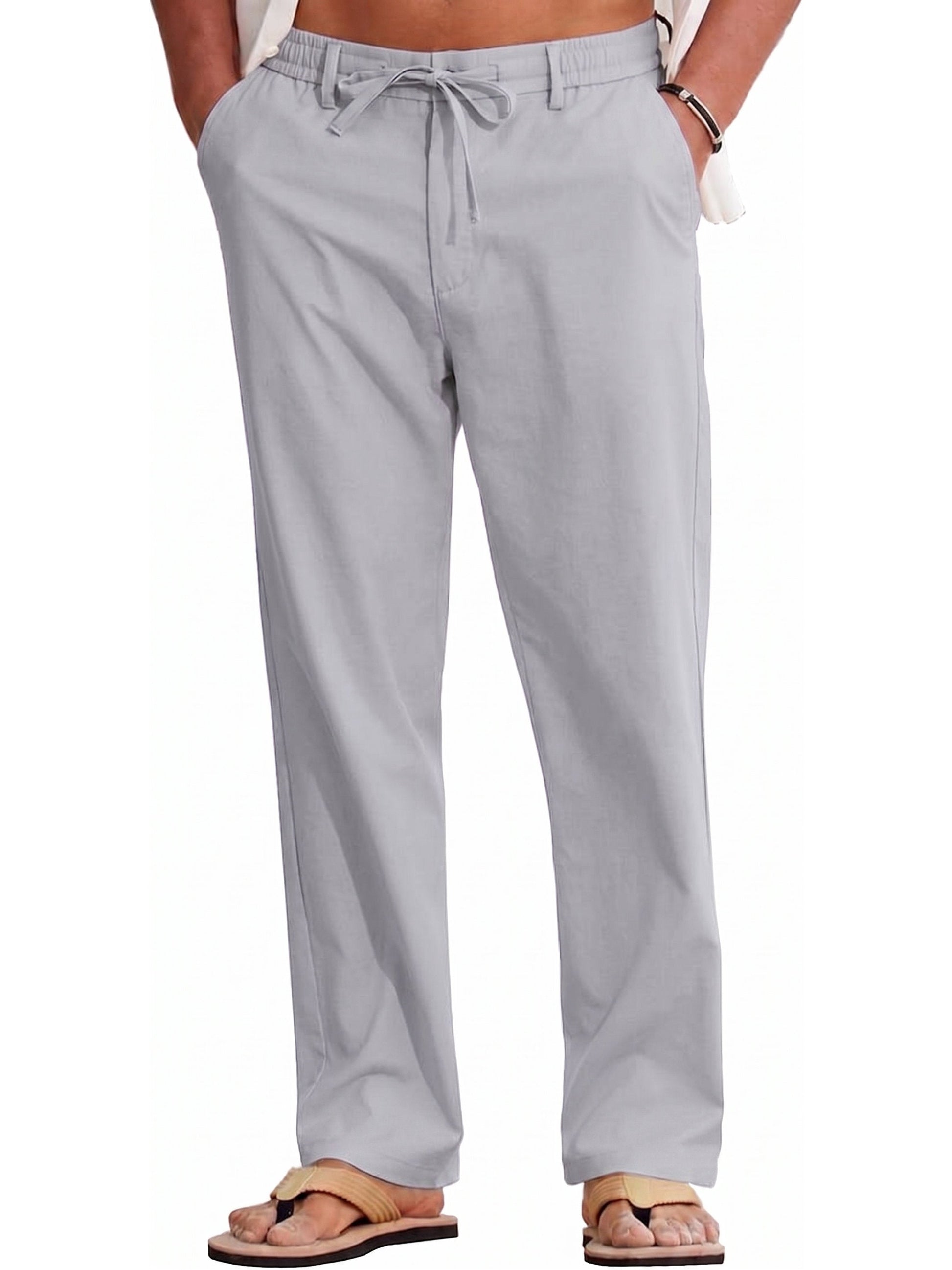 Auden Men's Linen Trousers - close-up detail
