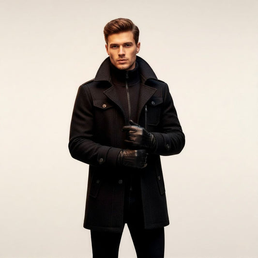 Sawyer Men's Trench Coat - styled view
