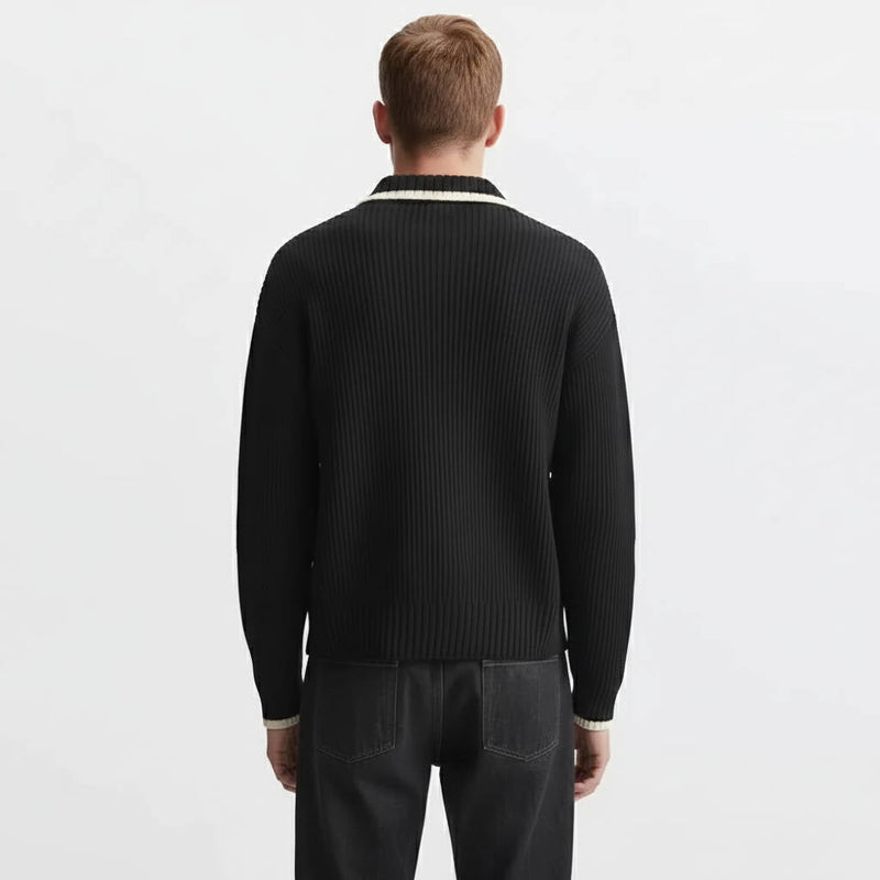 Otis Men's Cardigan - fabric and finish detail