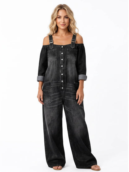Delphine Women's Jumpsuit - fabric and finish detail