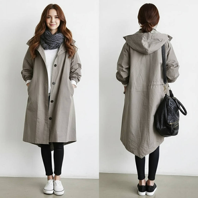 Wilda Women's Oversized Trench Coat - front view