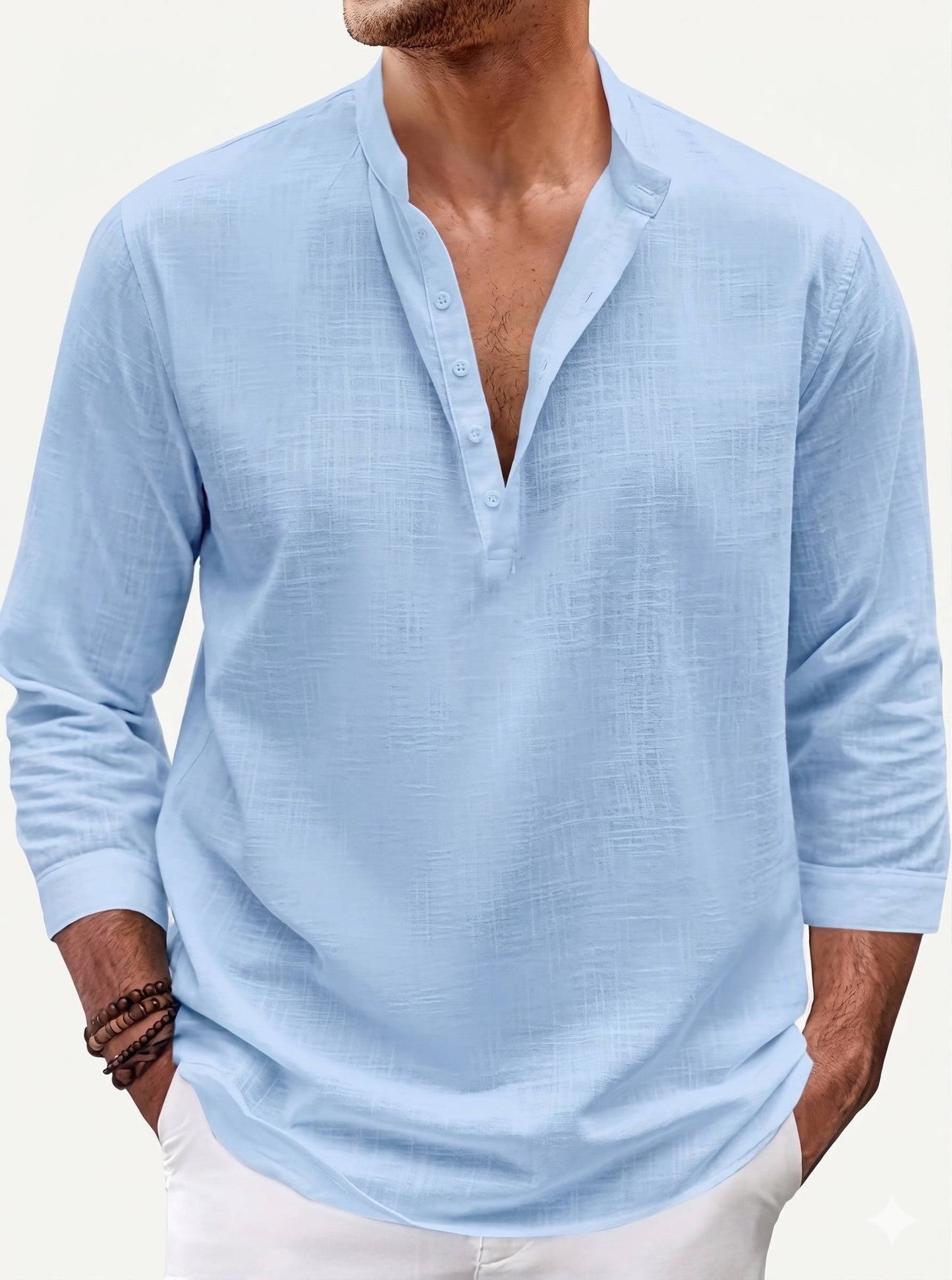 Reuben Men's Linen Shirt - back view