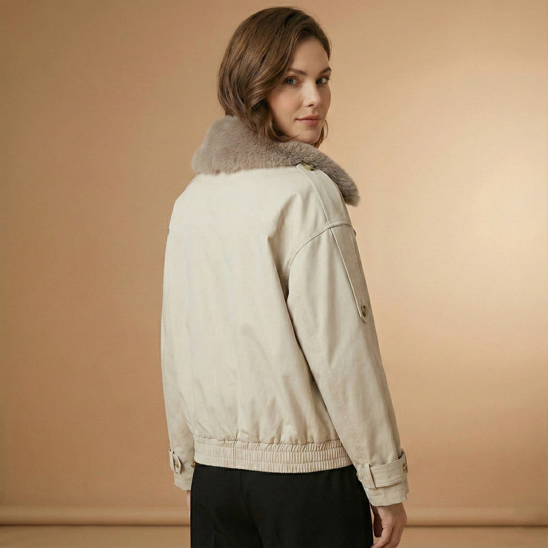 Fleur Women's Trench Coat - styled view