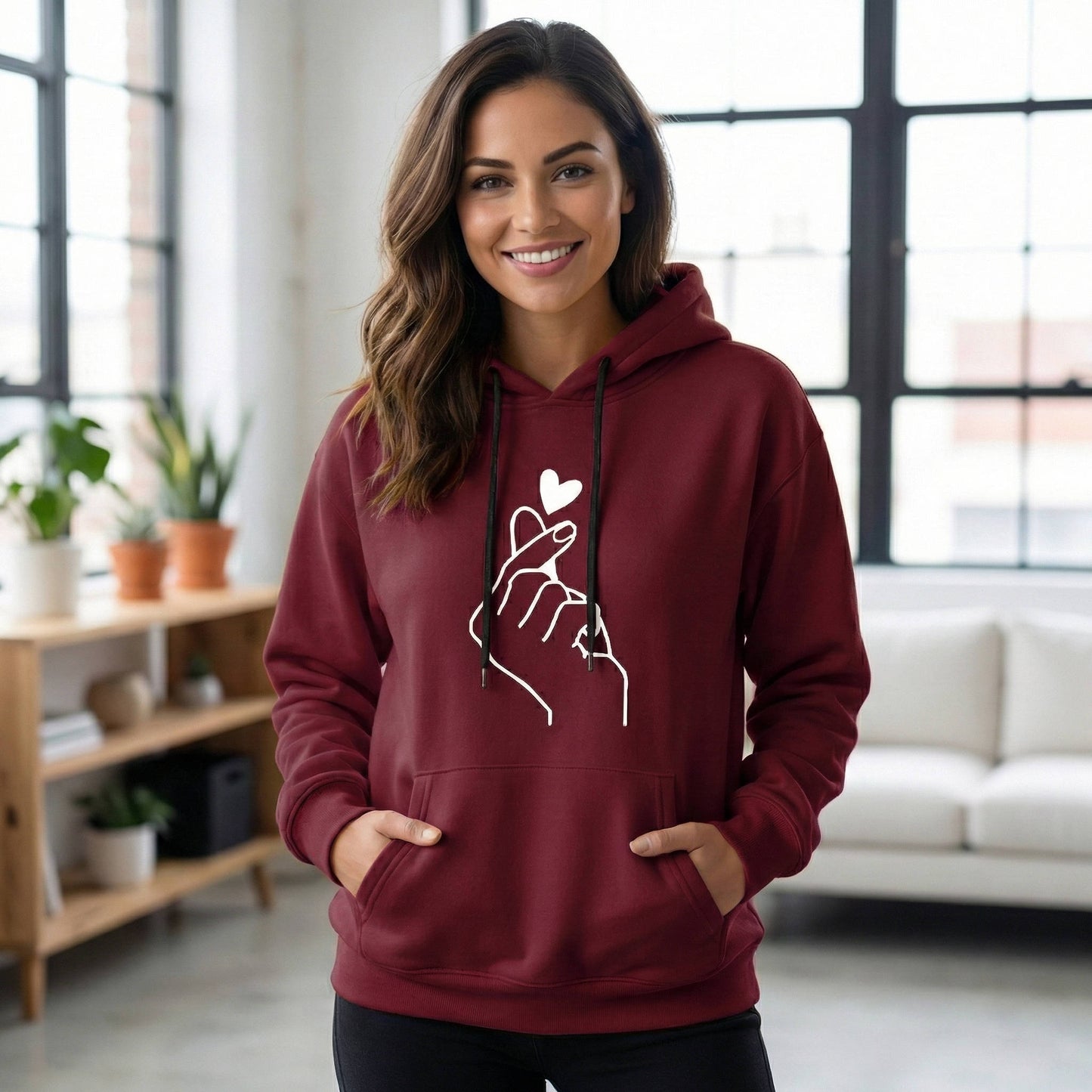 Elena Women's Hoodie - shown in use