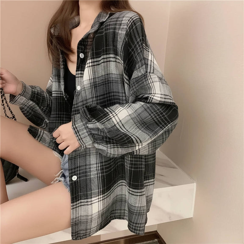 Tallulah Women's Oversized Shirt - flat lay