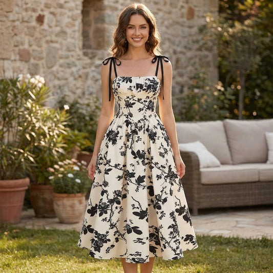 Perla Women's Floral Midi Dress - front view