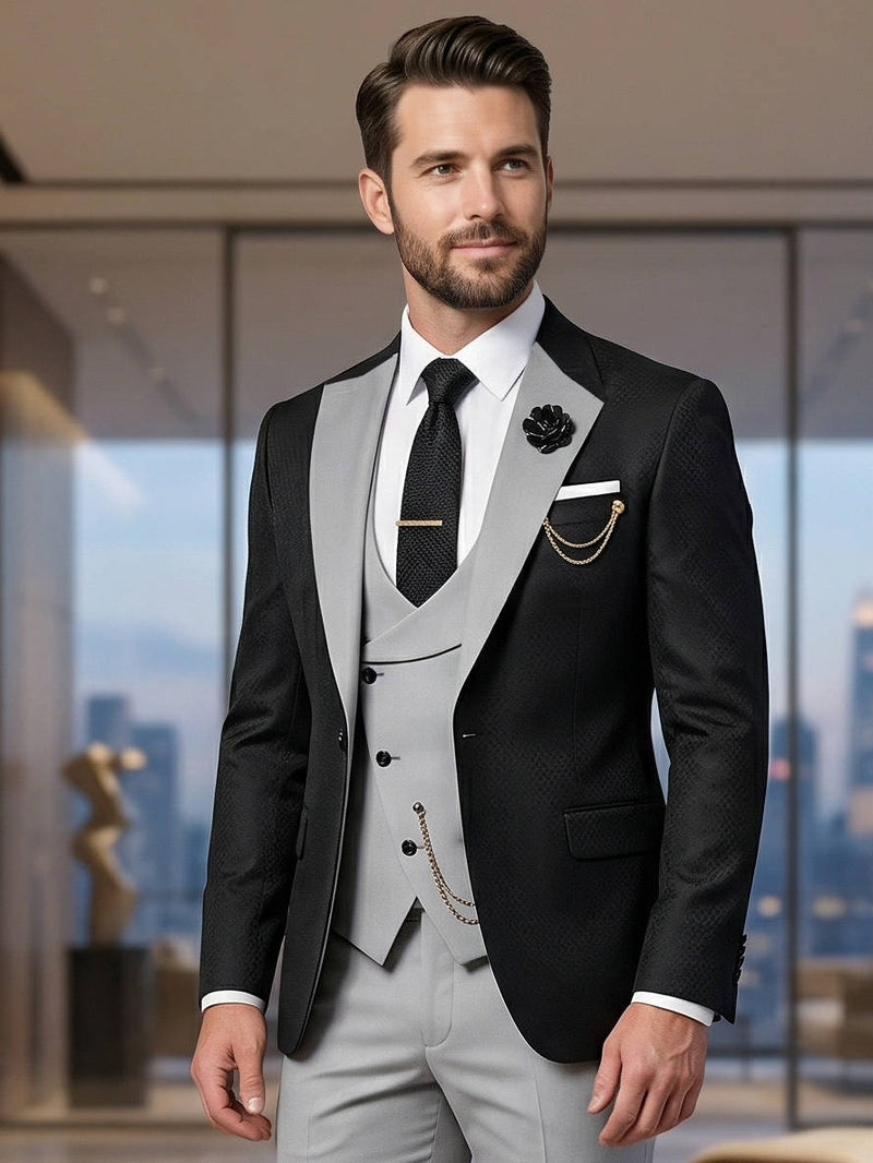 Rhys Men's Blazer - fabric and finish detail