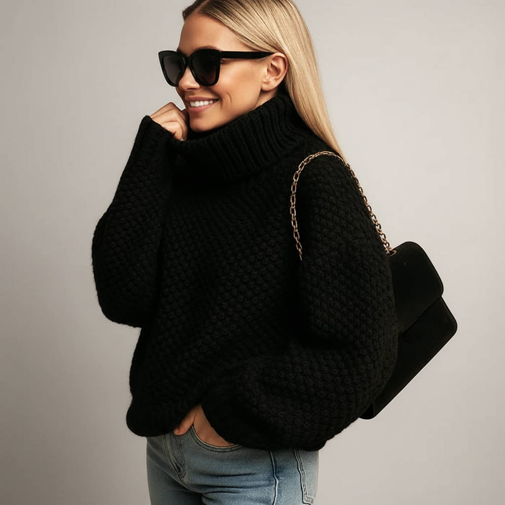 Anouk Women's Sweater - fabric and finish detail