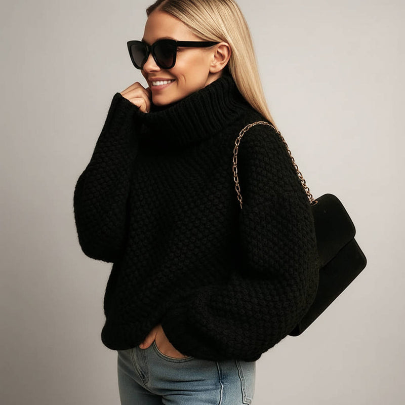 Anouk Women's Sweater - fabric and finish detail