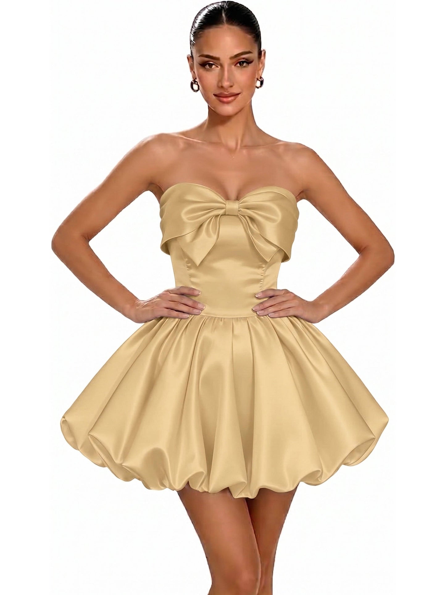 Quinn Women's Satin Dress - full-length view
