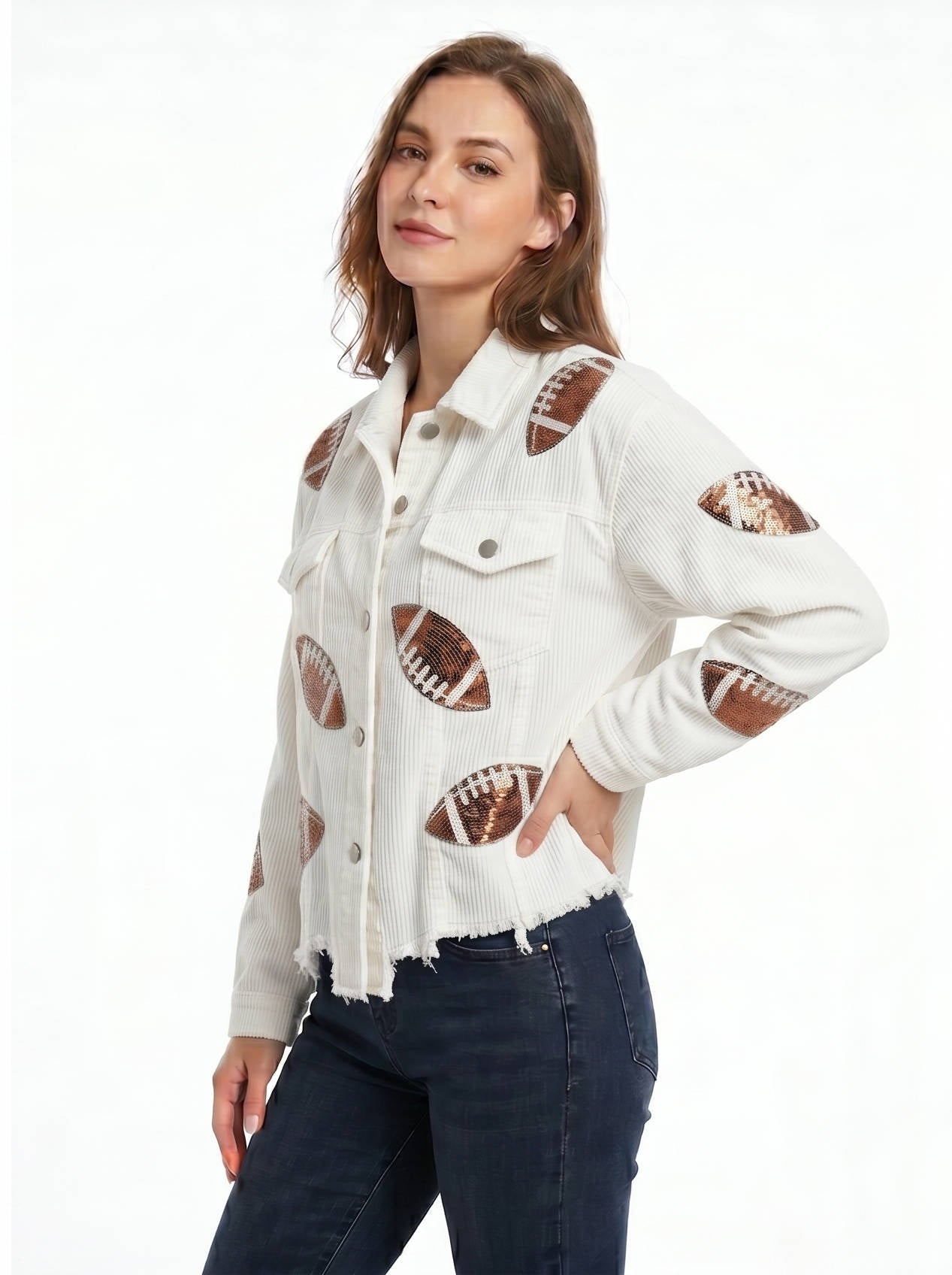Nell Women's Oversized Jacket - styled view