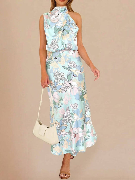 Darcy Women's Satin Maxi Dress - styled view
