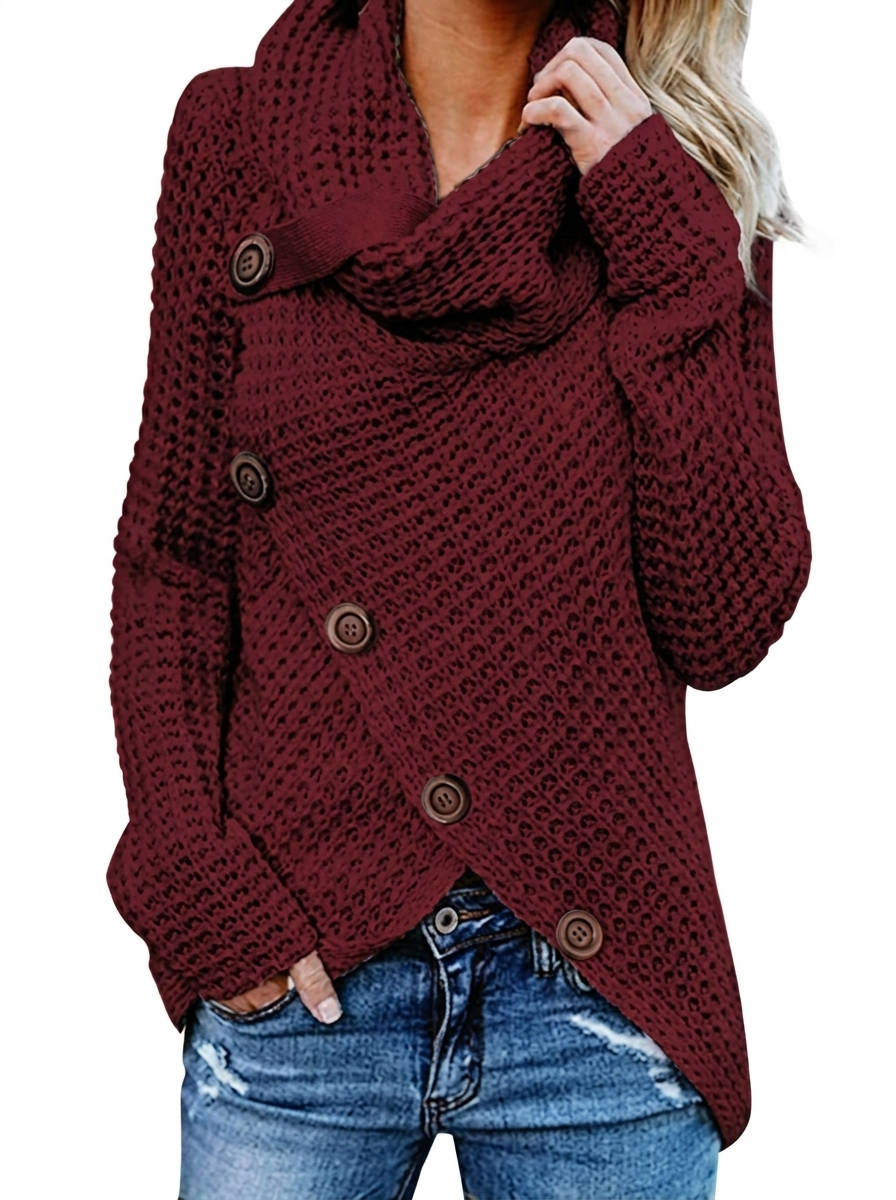 Eloise Women's Asymmetric Sweater - full-length view