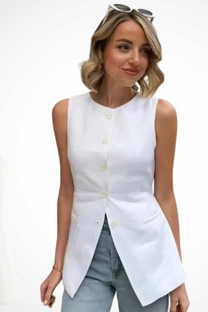 Ulla Women's Asymmetric Vest - full-length view