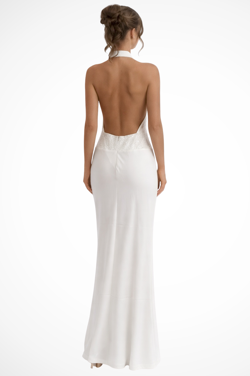 Rowan Women's Satin Maxi Dress - styled view
