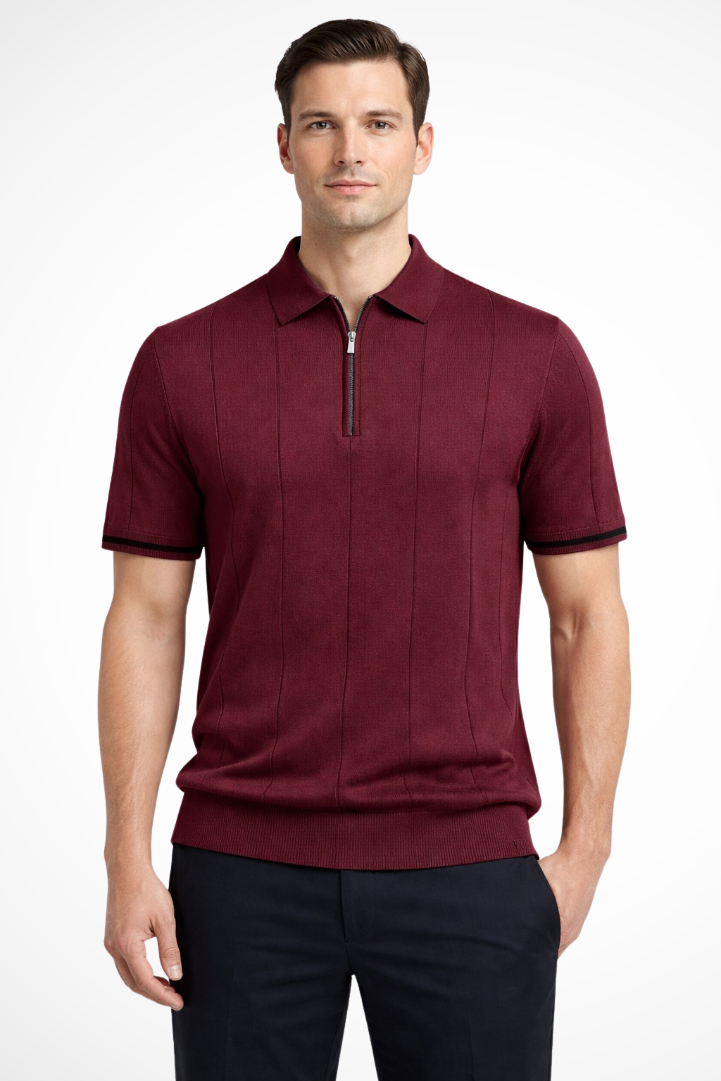 Desmond Men's Ribbed Knit Shirt - front view