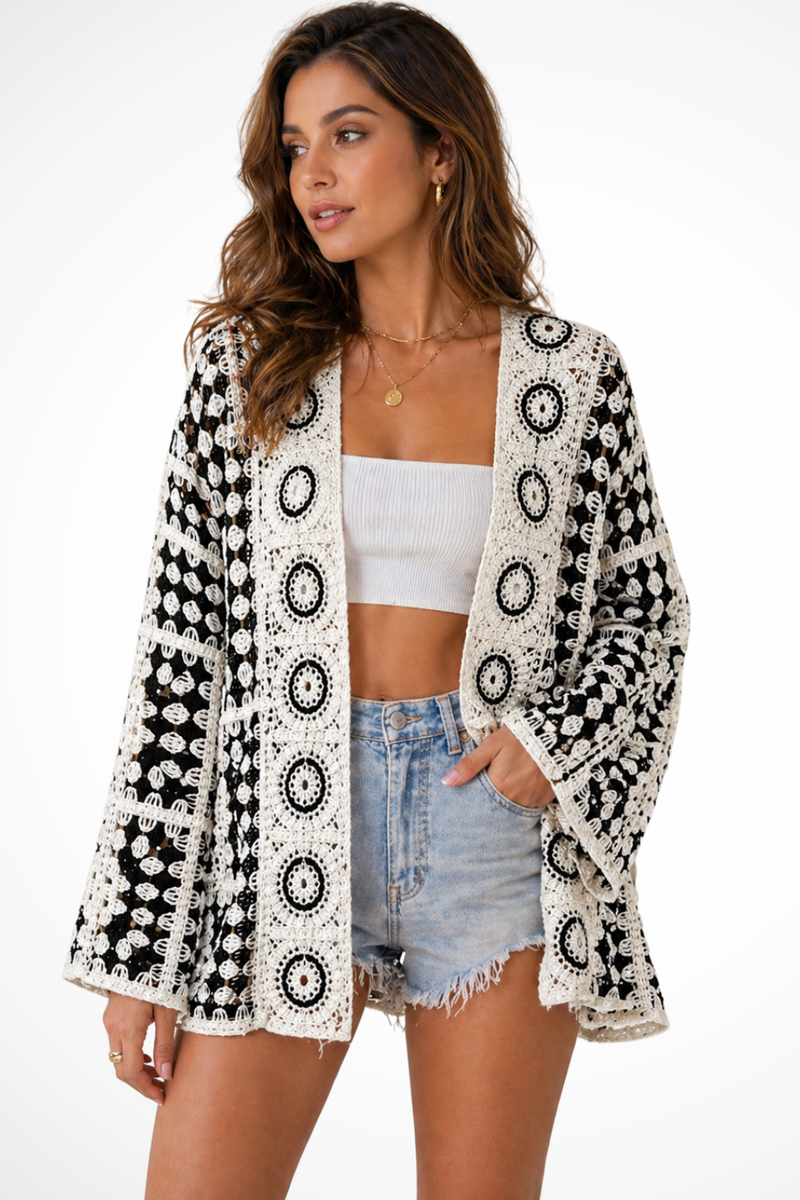 Clara Women's Plaid Cardigan - front view