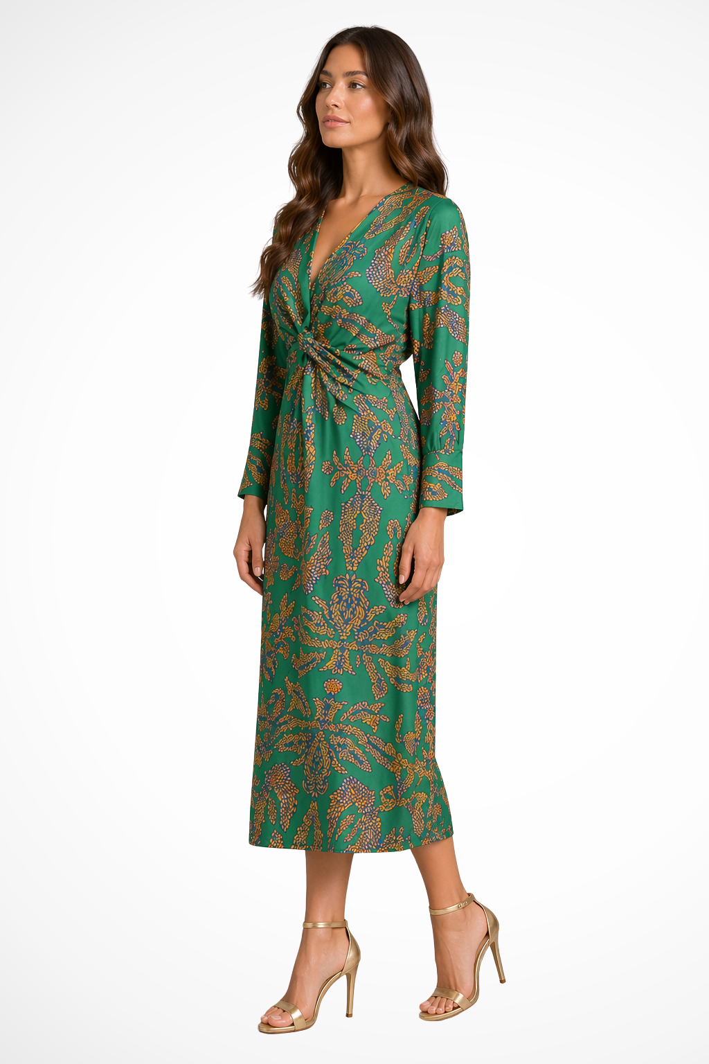 Sophie Women's Printed Midi Dress - close-up detail