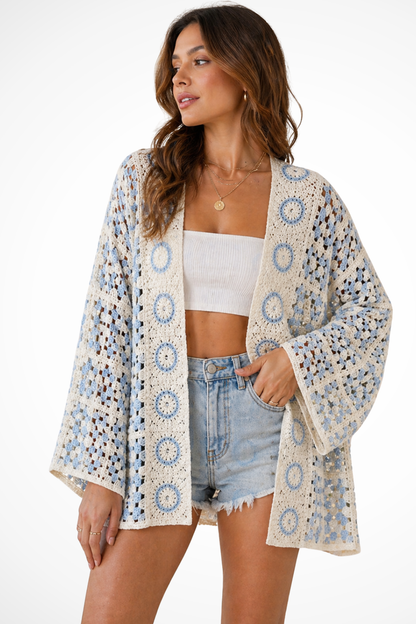 Clara Women's Plaid Cardigan - back view