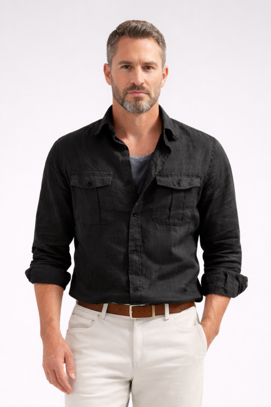 Casper Men's Linen Shirt - front view