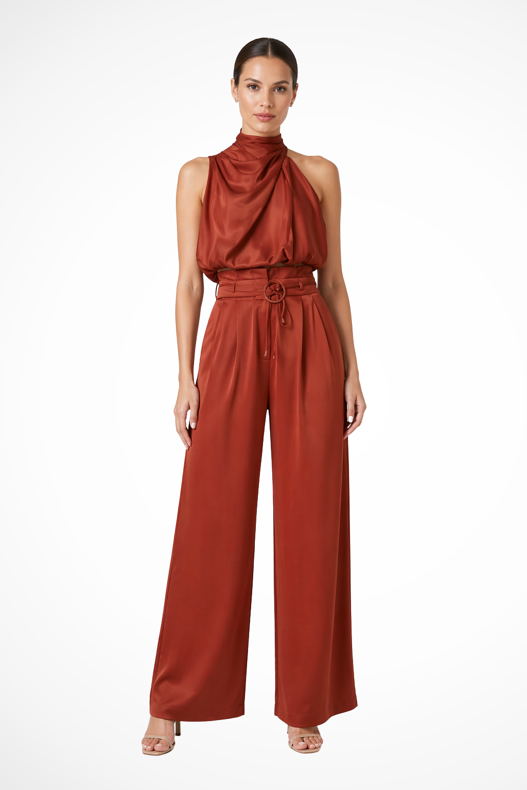 Rhea Women's Wide Leg Trousers - back view