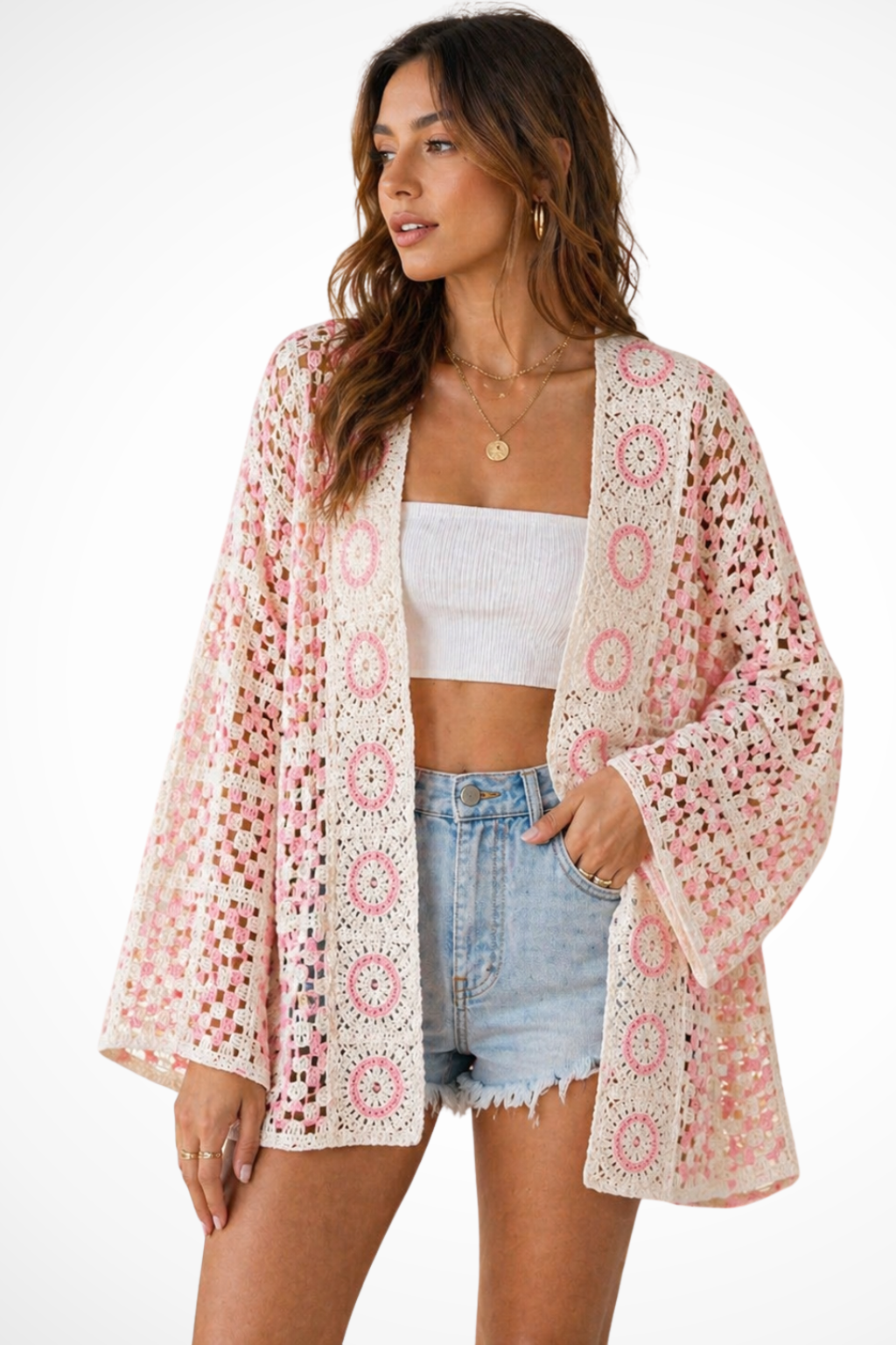 Clara Women's Plaid Cardigan - styled view
