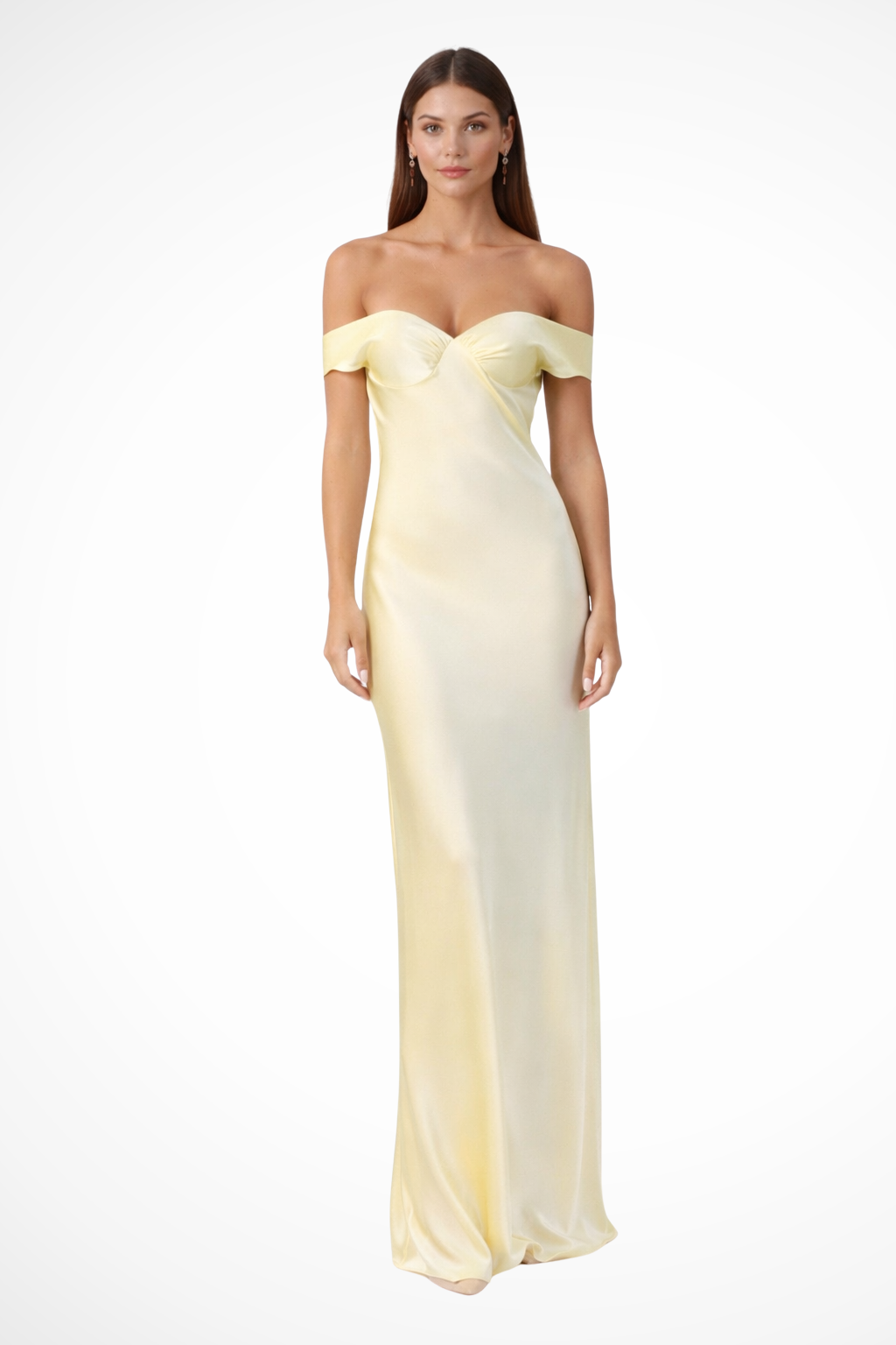 Ottilie Women's Satin Maxi Dress - flat lay
