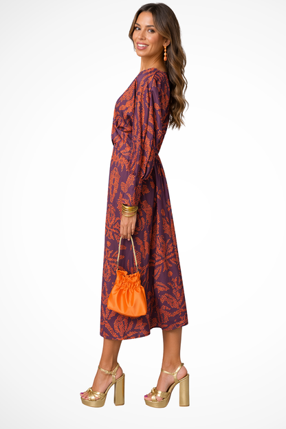 Sophie Women's Printed Midi Dress - shown in use