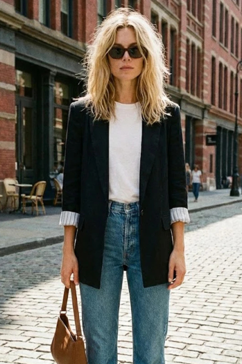 Vienna Women's Oversized Blazer - shown in use