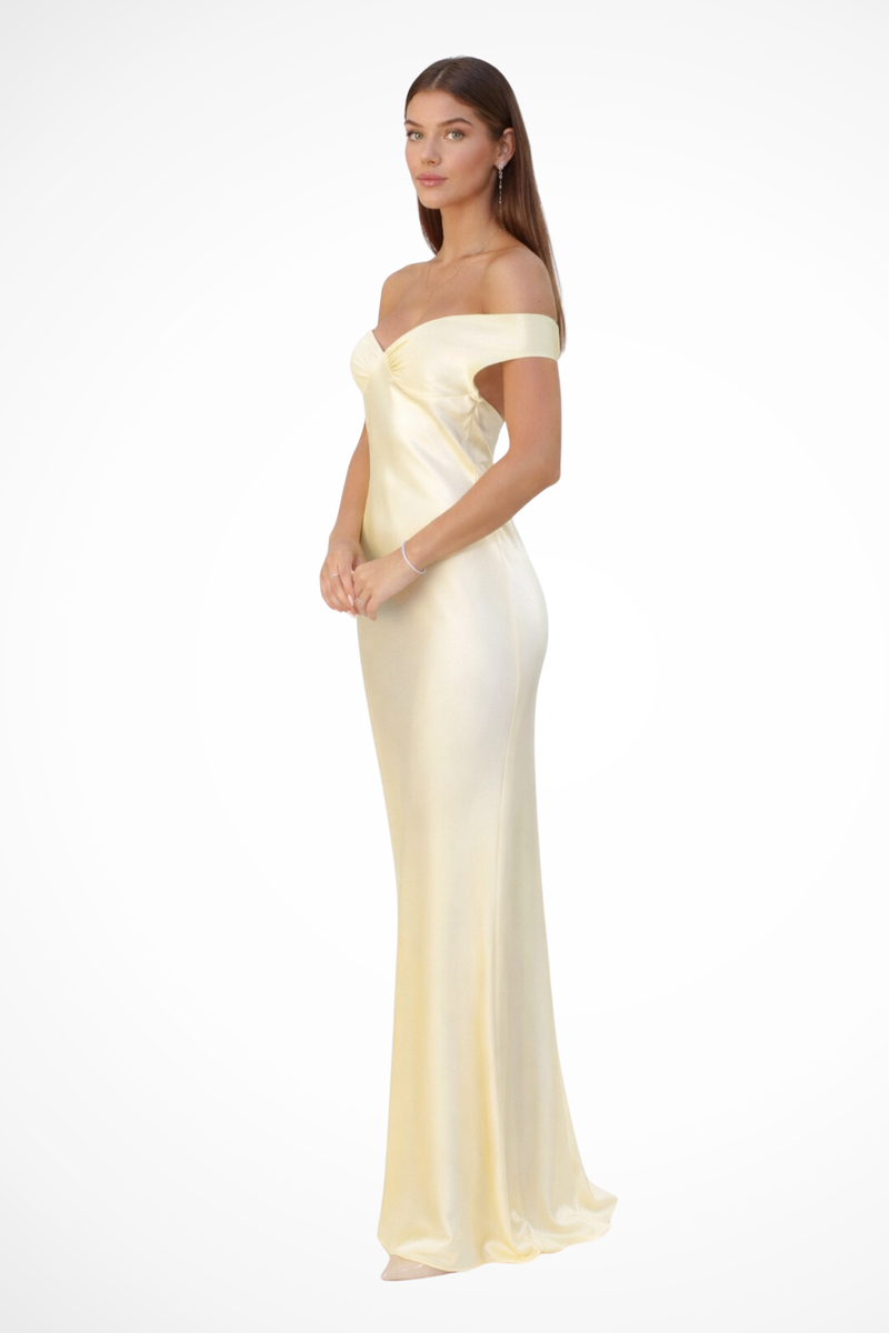 Ottilie Women's Satin Maxi Dress - front view