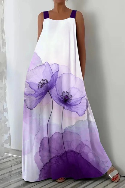 Mabel Women's Floral Maxi Dress - back view