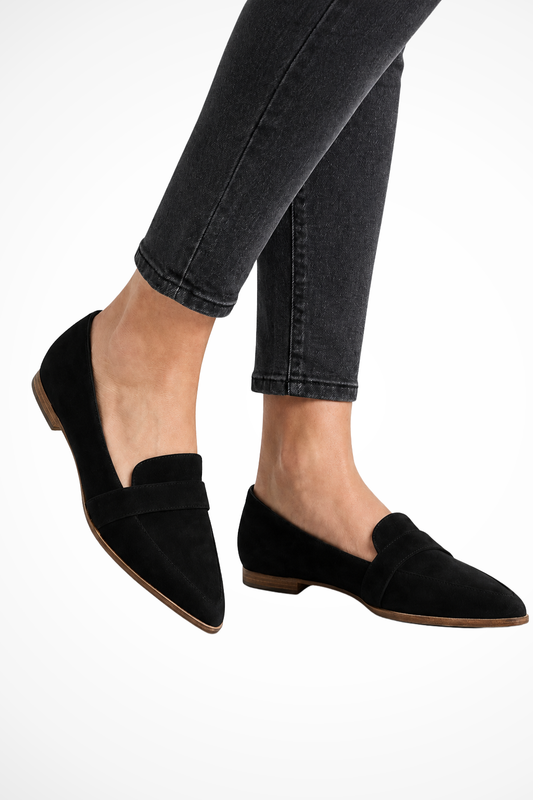 Ava Women's Suede Loafers - front view