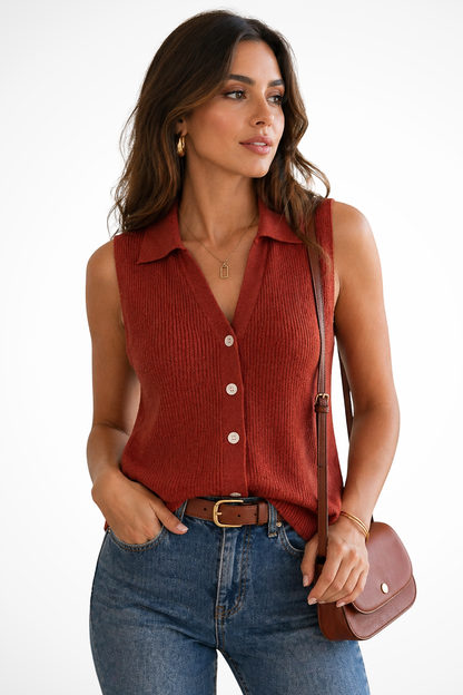 Edith Women's Ribbed Knit Cardigan - full-length view